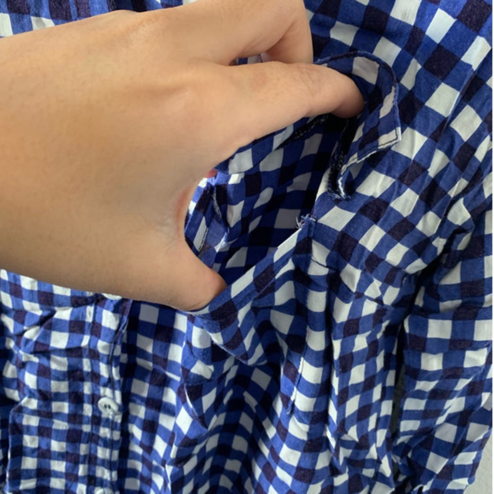 Splendid Gingham Button Down Navy‎ - Picture 9 of 9